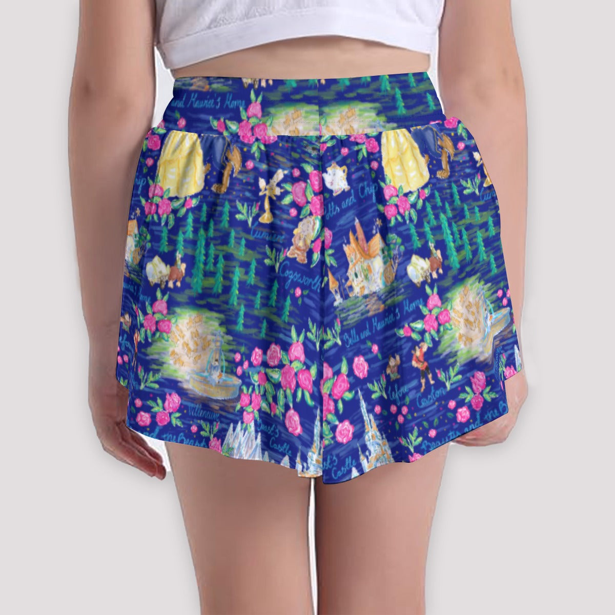 Enchanted Forest Romance - Girls’ Flowy Pocket Shorts