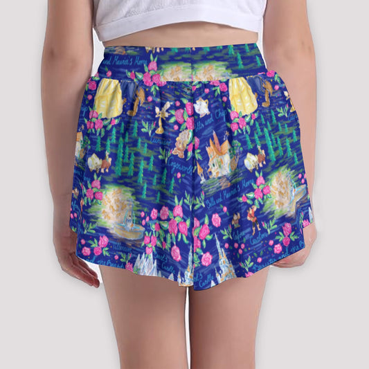 Enchanted Forest Romance - Girls’ Flowy Pocket Shorts
