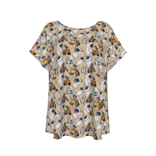 Robot Romance Sketchedched - Women’s Relaxed Fit Scoop Tee