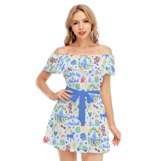 Sweet Life Pixie Dust - Women's Off-shoulder Ruffle Dress
