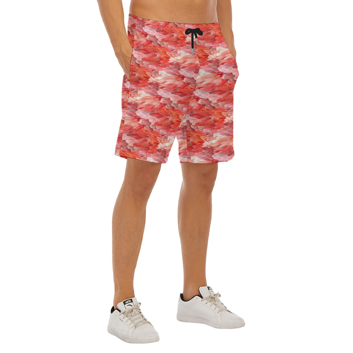 Animal Print - Flamingo - Men’s Pocket Beach Shorts