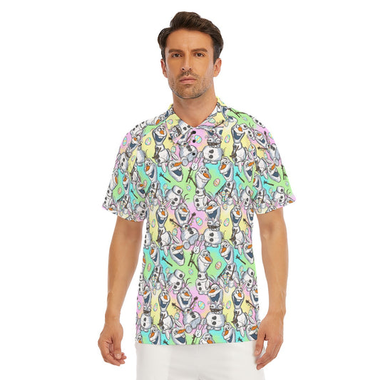 Sketched Snowman Easter - Men's Polo Shirt