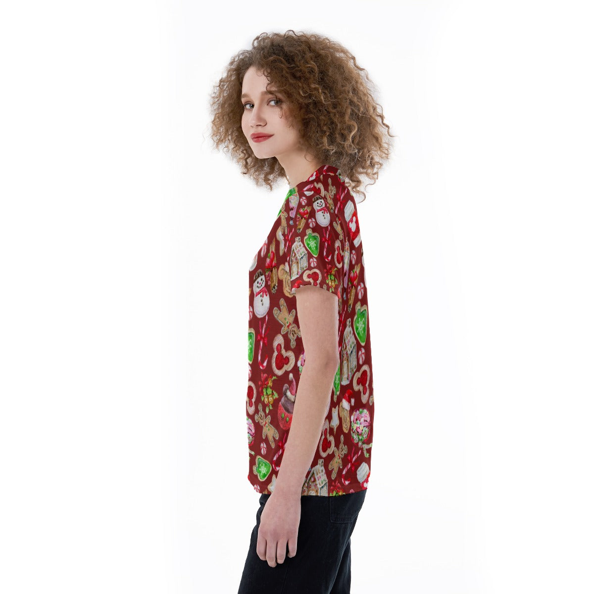 Christmas Snack Goals - Women's Short Sleeve V-Neck T-Shirt