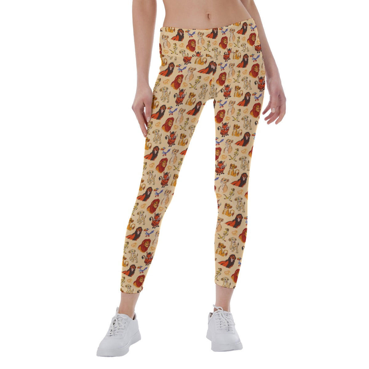 Sketched Savanna Friends - Women's Yoga Leggings