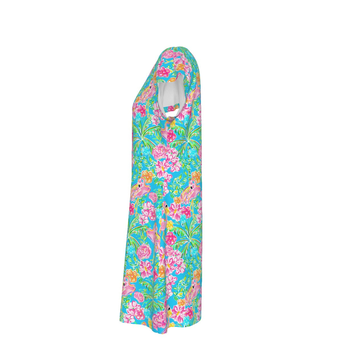 Flamingo Fiesta - Women's T-Shirt Dress
