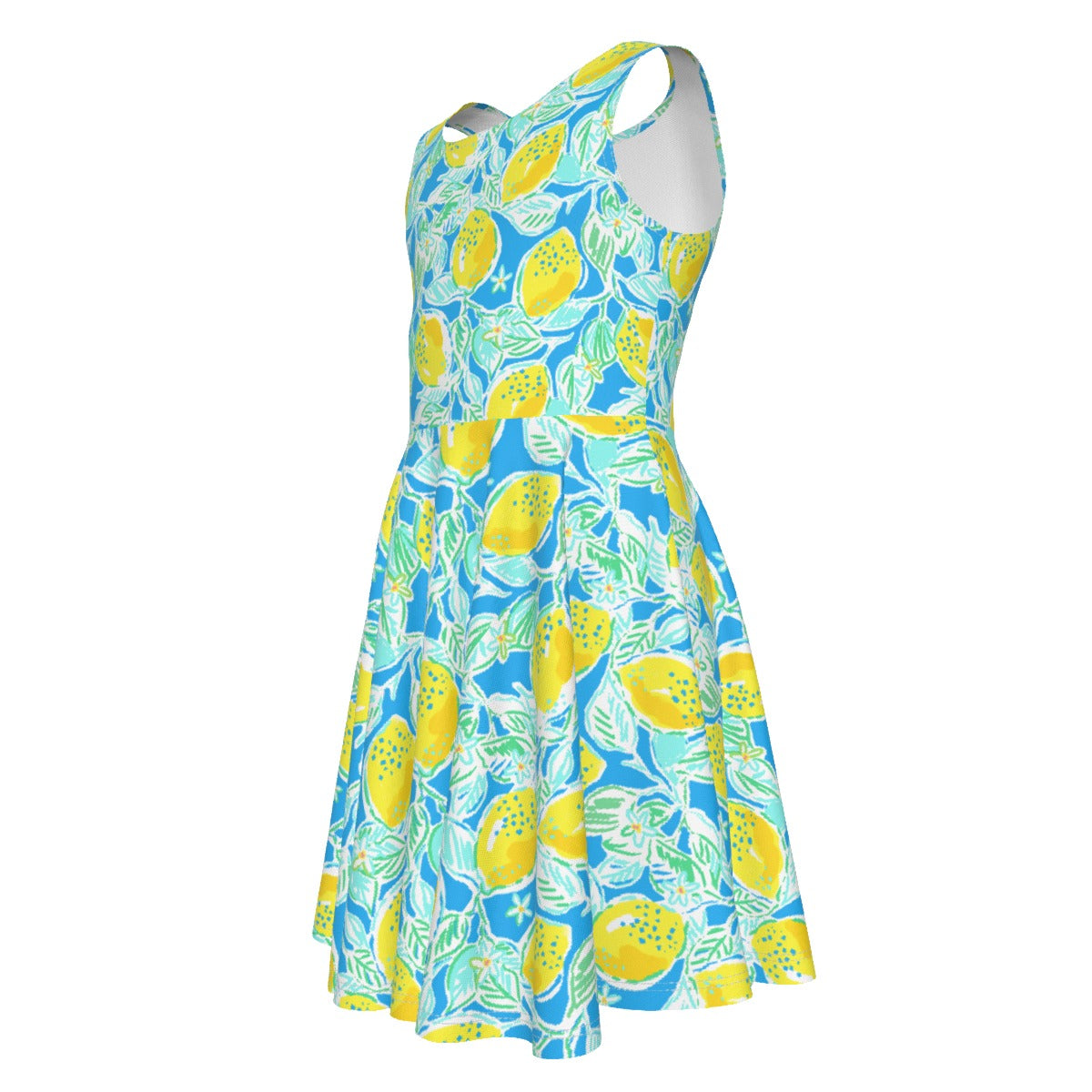 Lemon Drop Daydream - Kid's Sleeveless Skater Dress