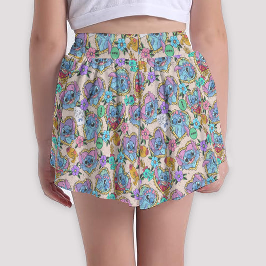 Tattoo Hearts Island Mischief - Girls’ Flowy Pocket Shorts