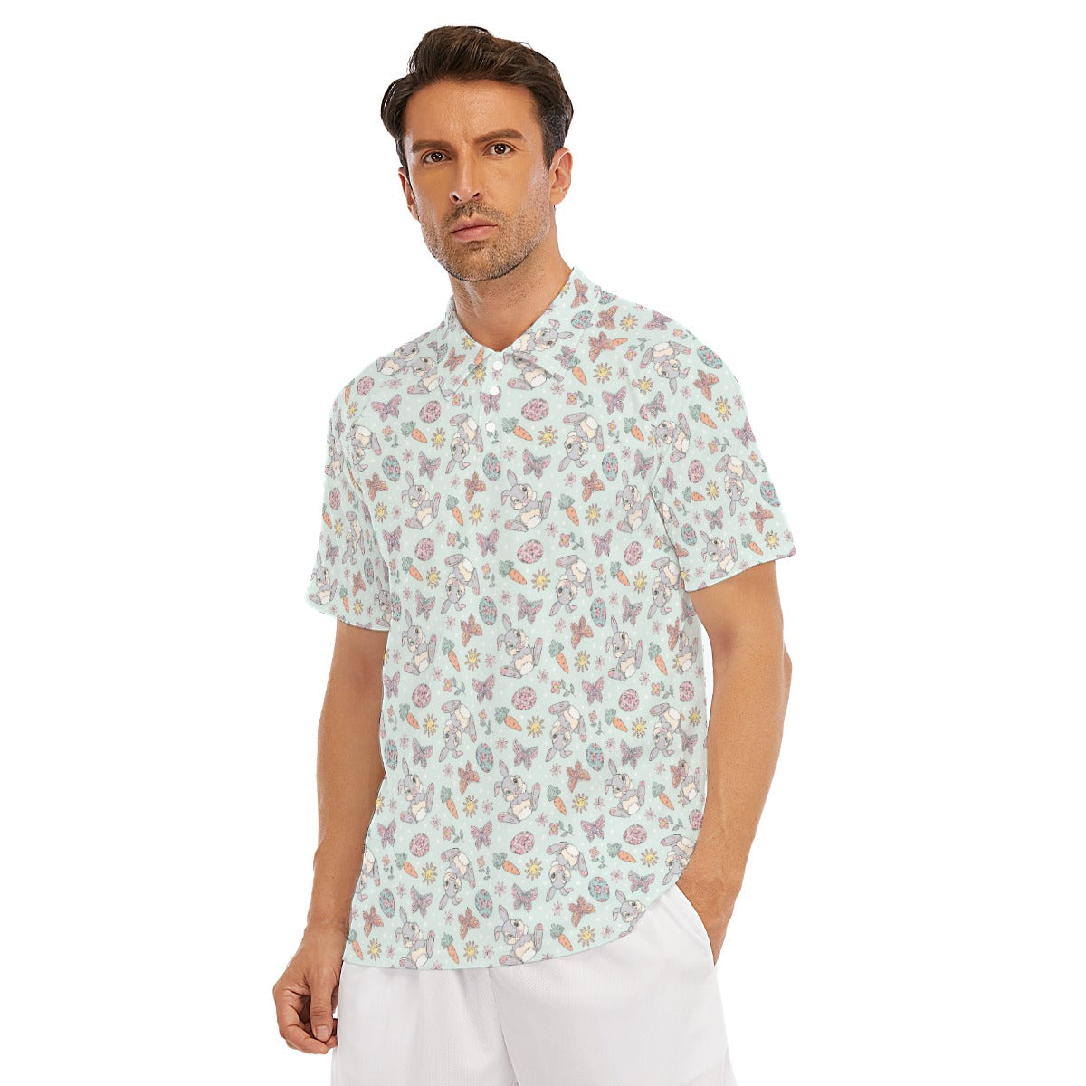 Springtime Bunny Cheer - Men's Polo Shirt