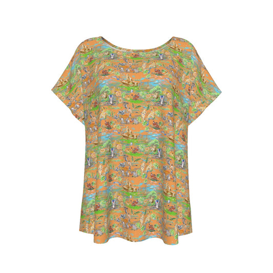 Savanna Sunset Stories - Women’s Relaxed Fit Scoop Tee