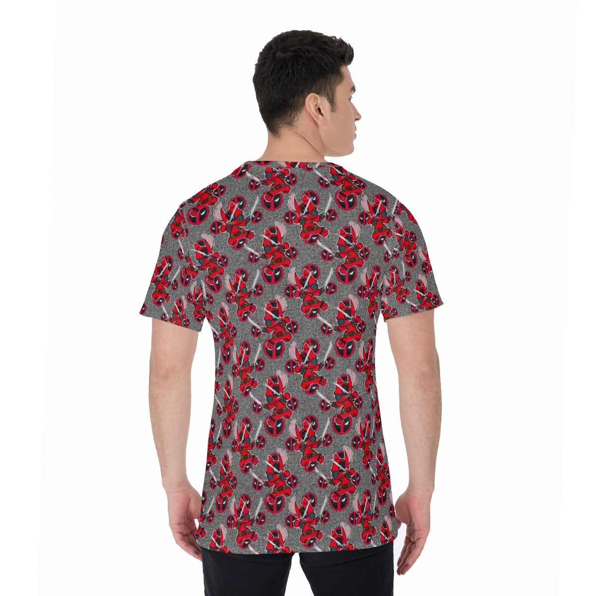 Superhero Stitch - Red Masked Hero - Men's Short Sleeve T-Shirt