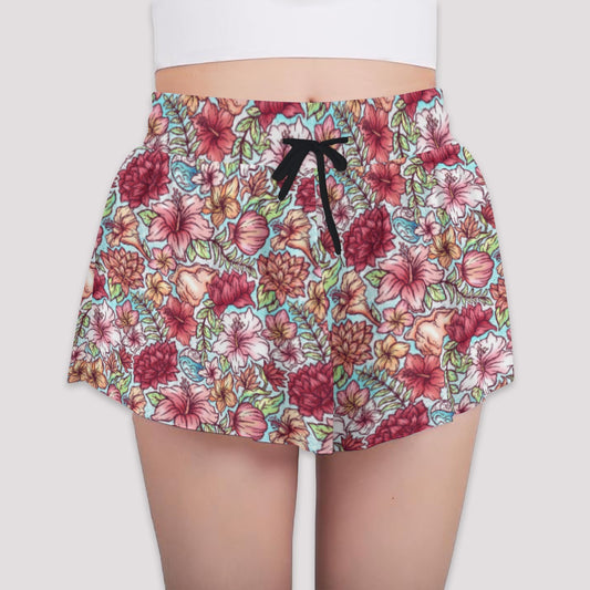 Fairytale Florals – Island Princess - Girls’ Flowy Pocket Shorts