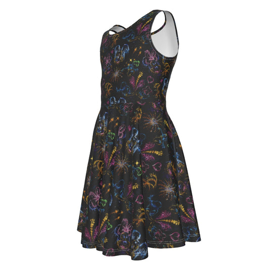 Mouse Friends’ Love in the Sky - Kid's Sleeveless Skater Dress