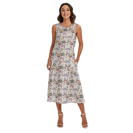 West Coast DLR - Women’s Diagonal Pocket Midi Dress