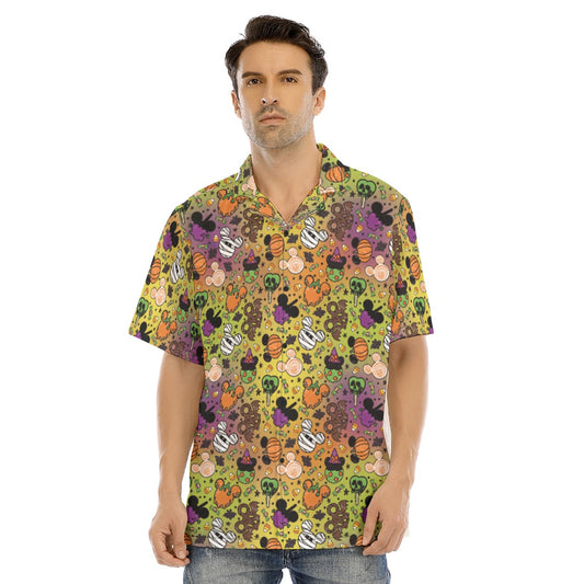 Monster Snacks Treats - Men's Hawaiian Button Up Shirt