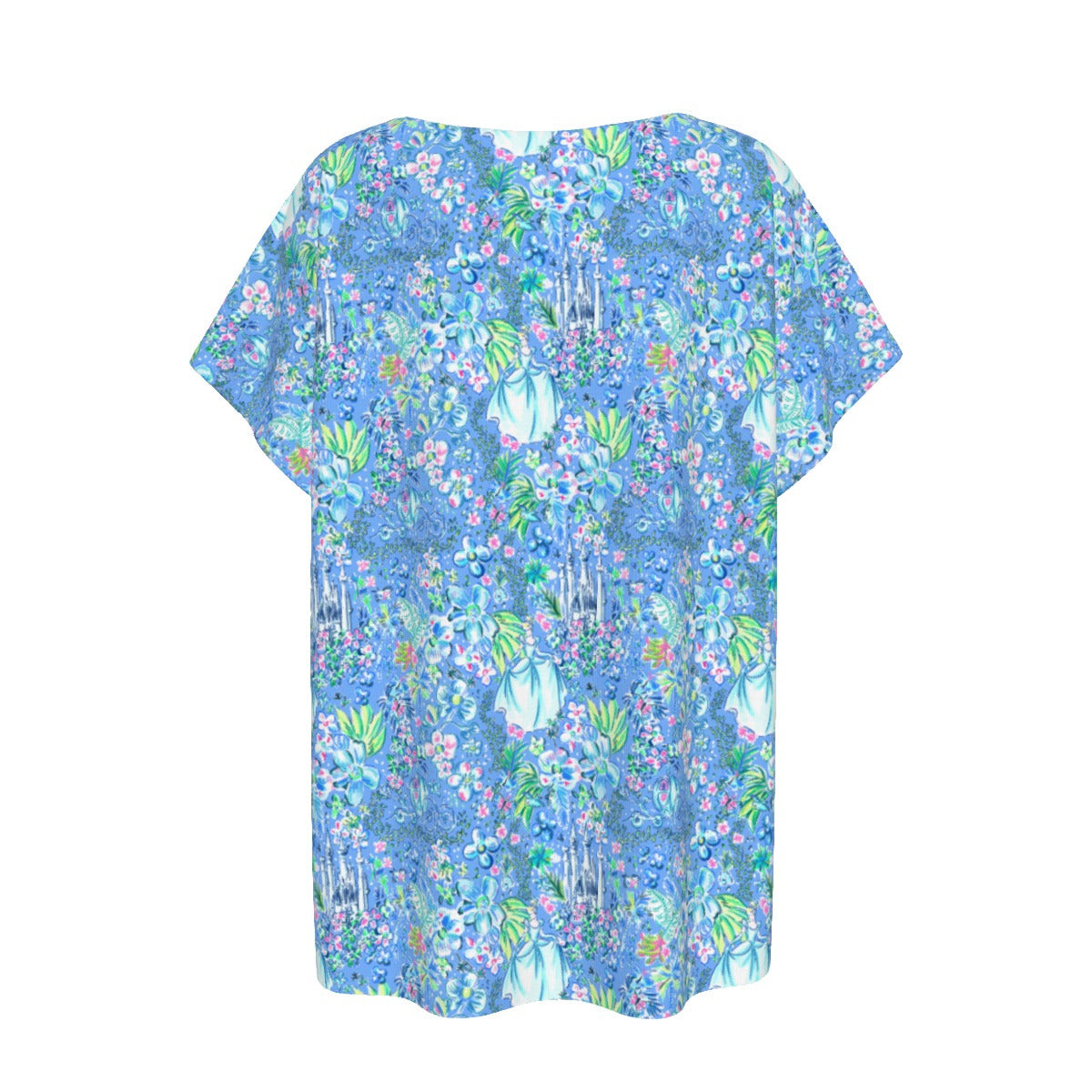 Bright Tropical Princess - Royal Beach Day - Women’s Relaxed Fit Scoop Tee