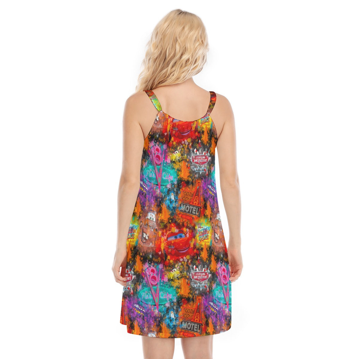 Watercolor Racing Adventure - Women’s Adjustable Sundress
