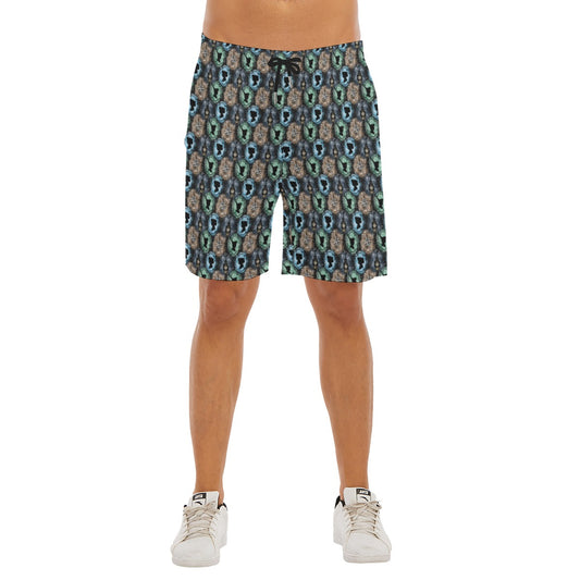 Starry Flight Silhouettesttes - Men’s Pocket Beach Shorts
