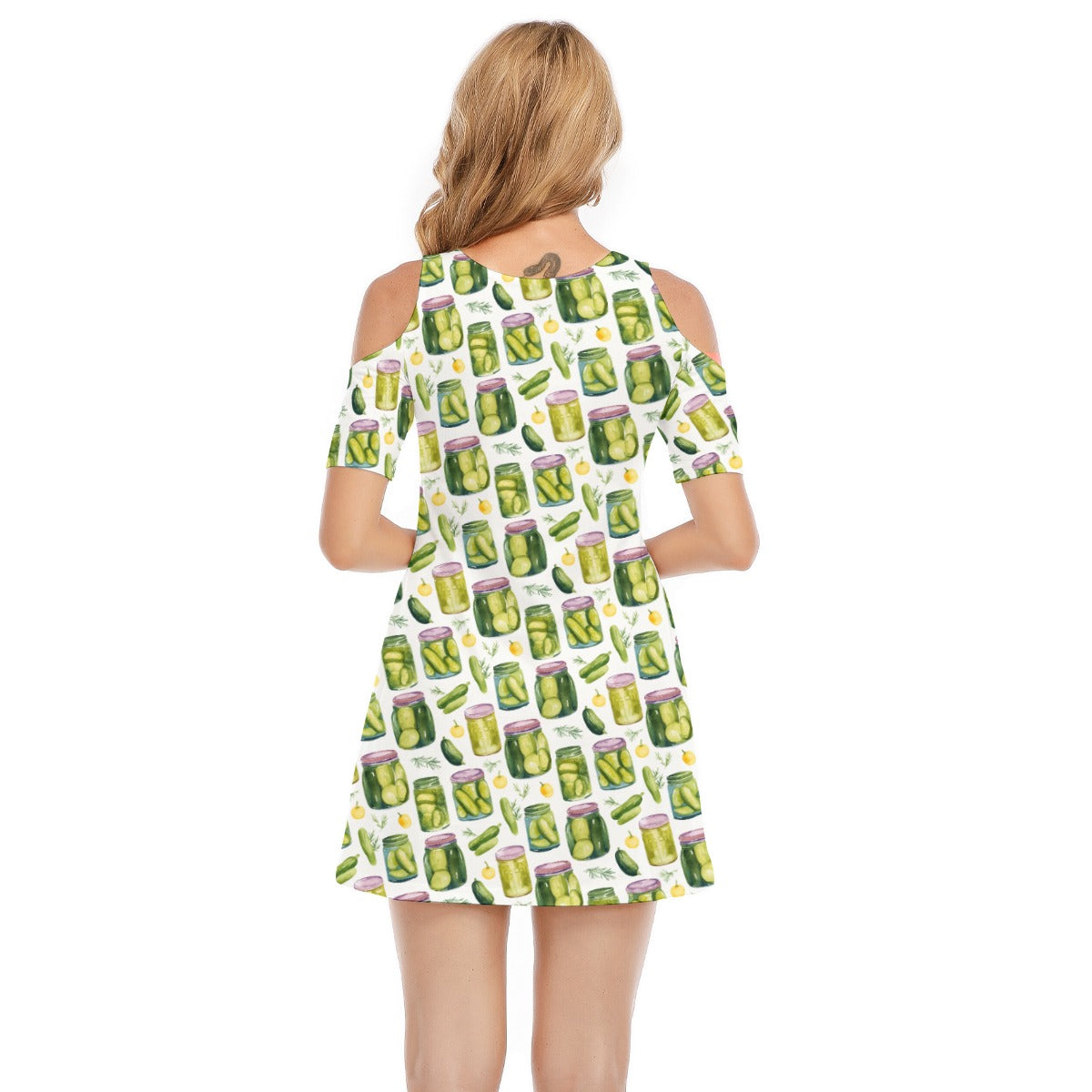 Perfect Pickle Jars - Women's Cold Shoulder Cotton Dress