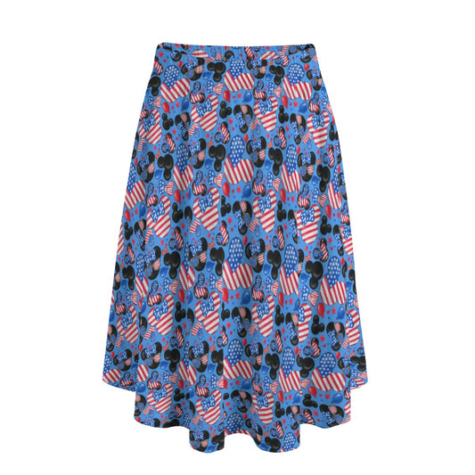 Mouse Fourth of July Celebration - Women’s Pocket Midi Skirt