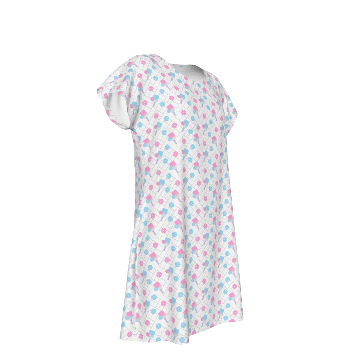 Pickleball Court Spin - Women's T-Shirt Dress