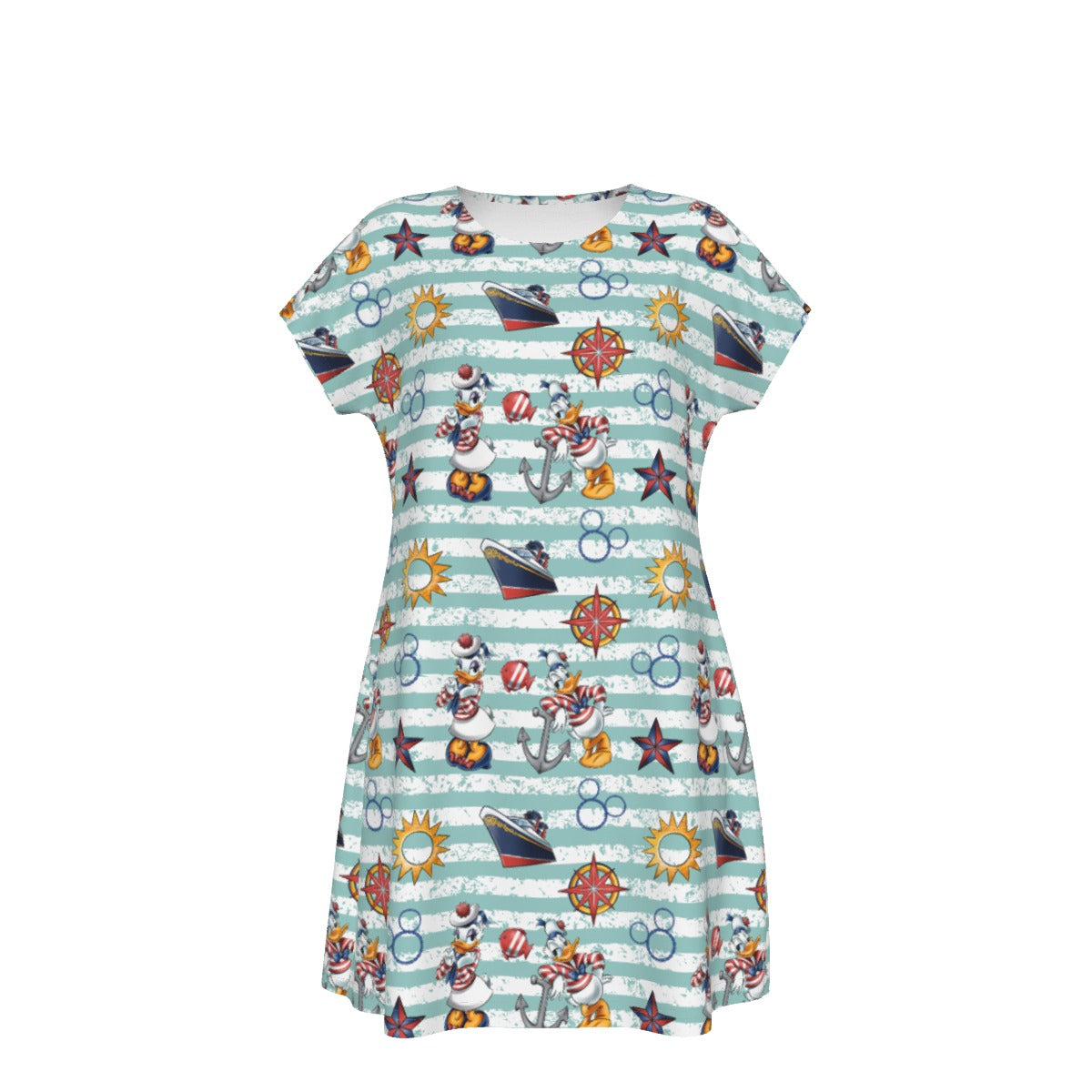 Sailor Duo on Deck - Women's T-Shirt Dress