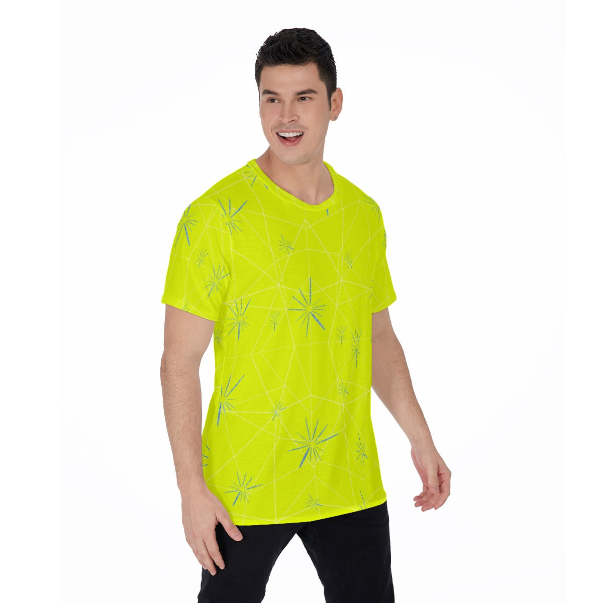 Joyful Blue & Yellow Florals - Men's Short Sleeve T-Shirt