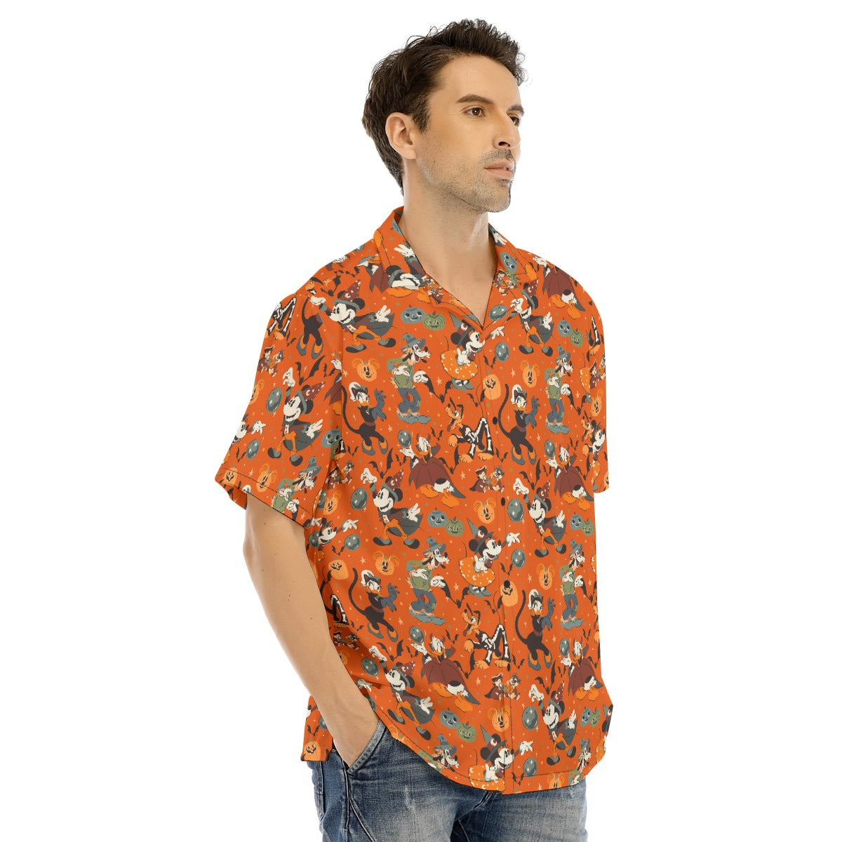 Vintage Halloween Parade - Men's Hawaiian Button Up Shirt