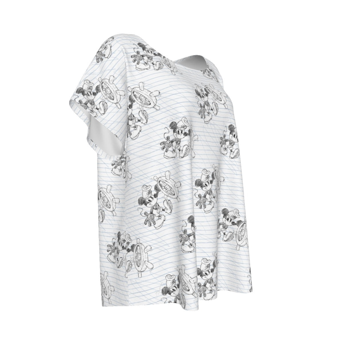 Sketch of Steamboat Mouse - Women’s Relaxed Fit Scoop Tee