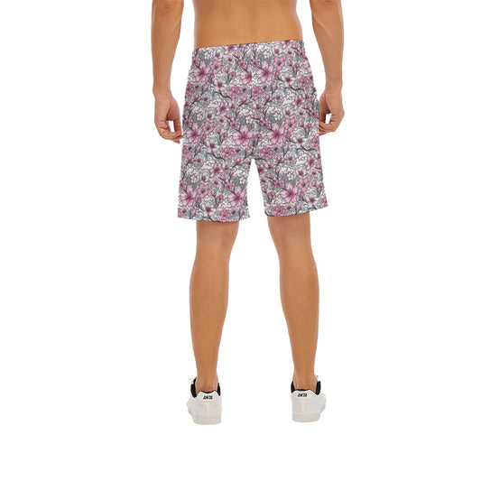 Fairytale Florals – Blossoms of Honor - Men’s Pocket Beach Shorts