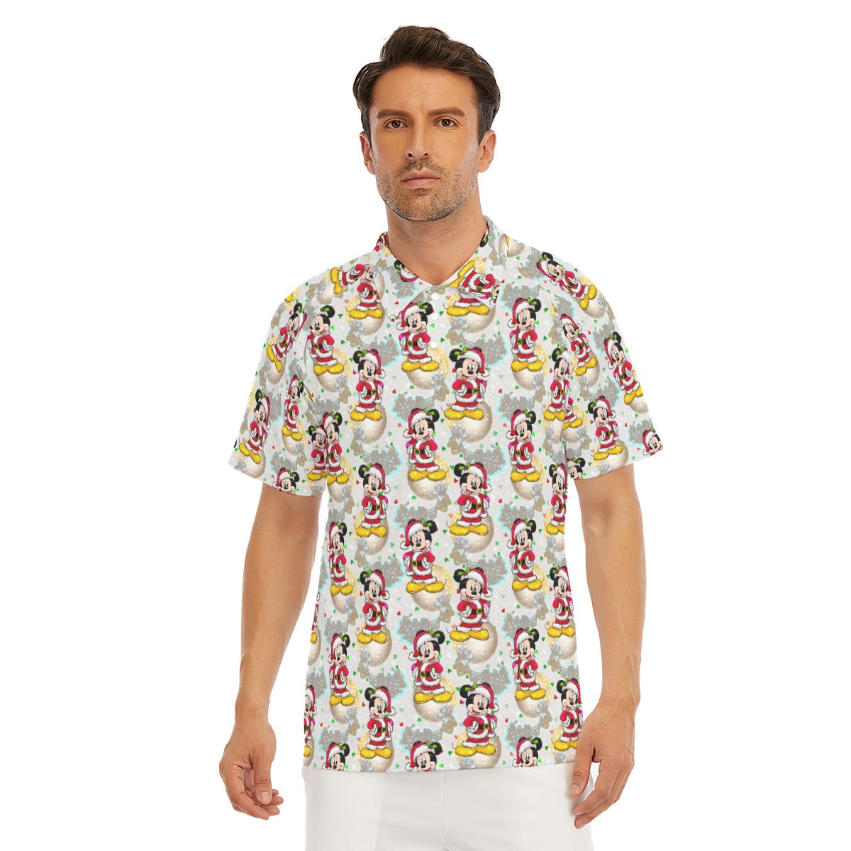 Santa Mouse Celebration - Men's Polo Shirt