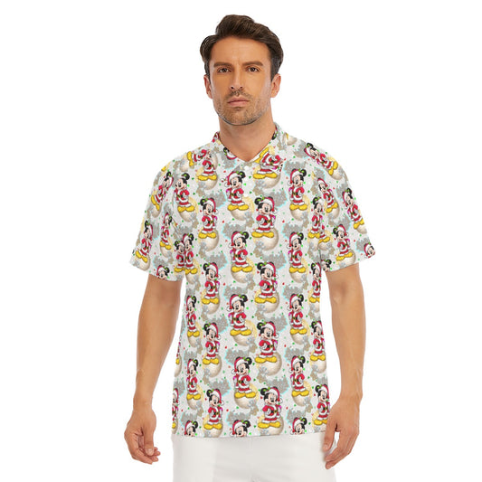 Santa Mouse Celebration - Men's Polo Shirt