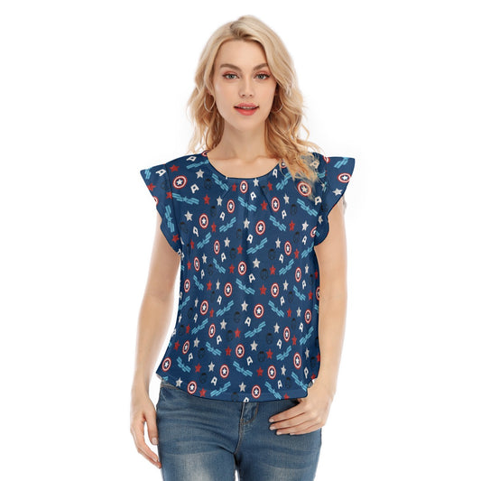 American Superhero - Women’s Flutter Sleeve Top