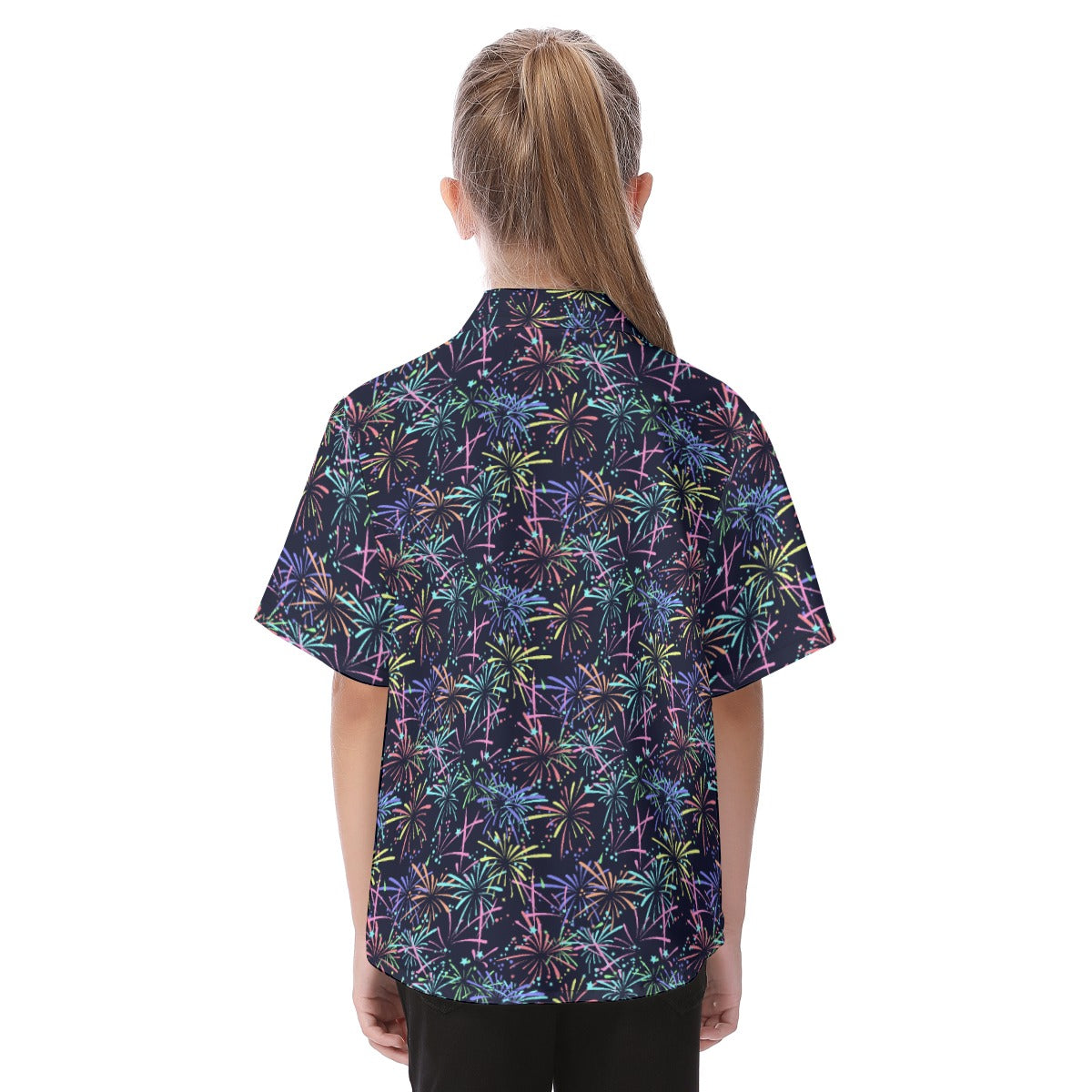Fireworks - Kid's Hawaiian Button Up Shirt
