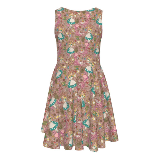 Whimsical Wonderland Cottagecore - Kid's Sleeveless Skater Dress