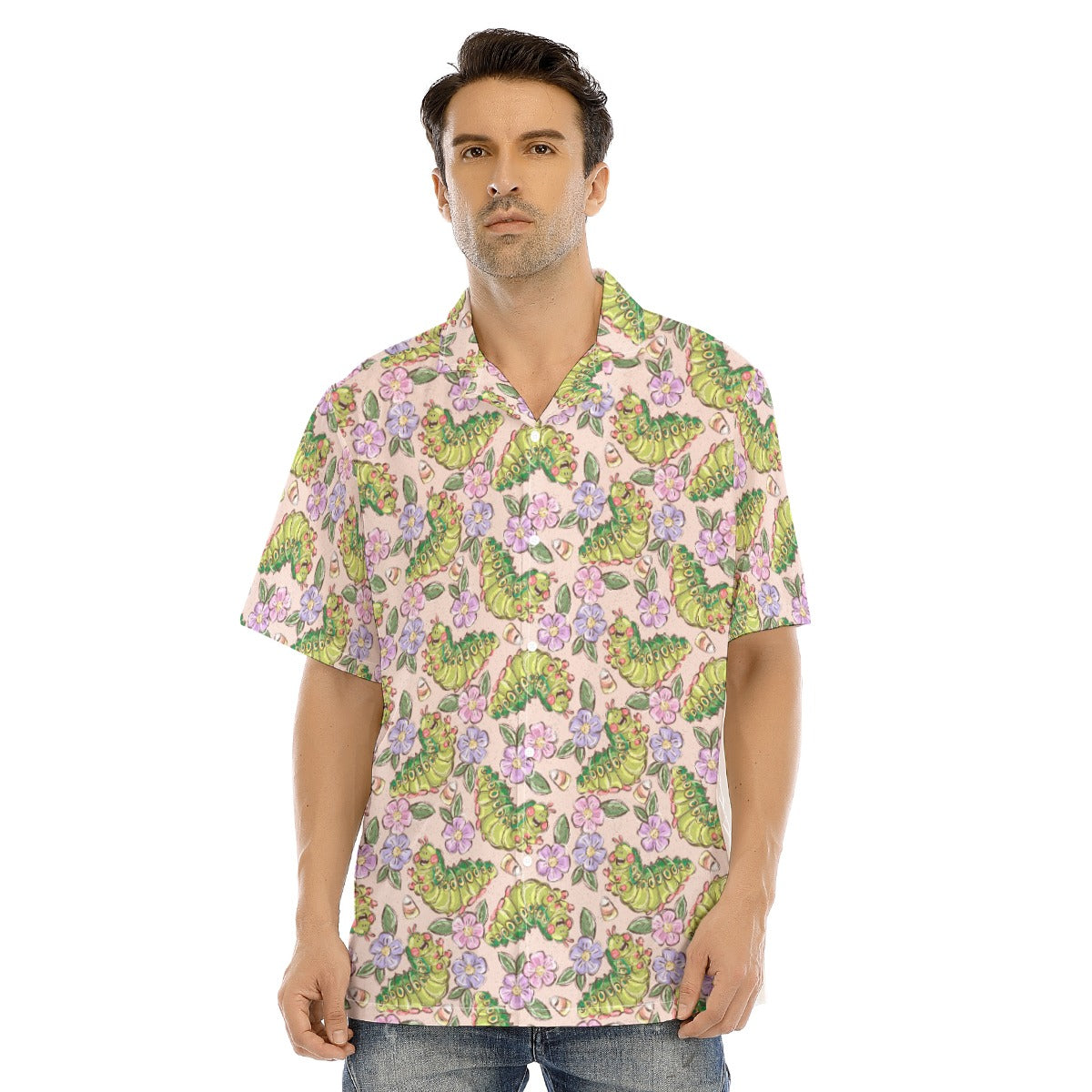 Floral Heimlich A Bug's Life - Men's Hawaiian Button Up Shirt
