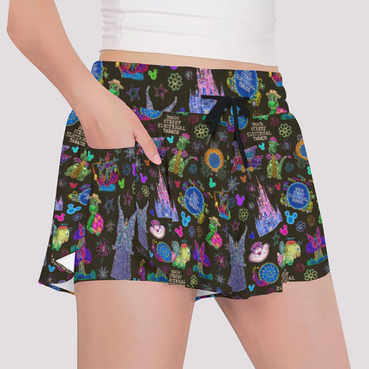 Main Street Neon Parade - Girls’ Flowy Pocket Shorts