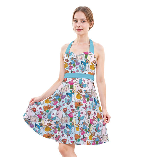 Tiny Tailors & Sewing Friendsends - Women's Halter Vintage Pocket Dress