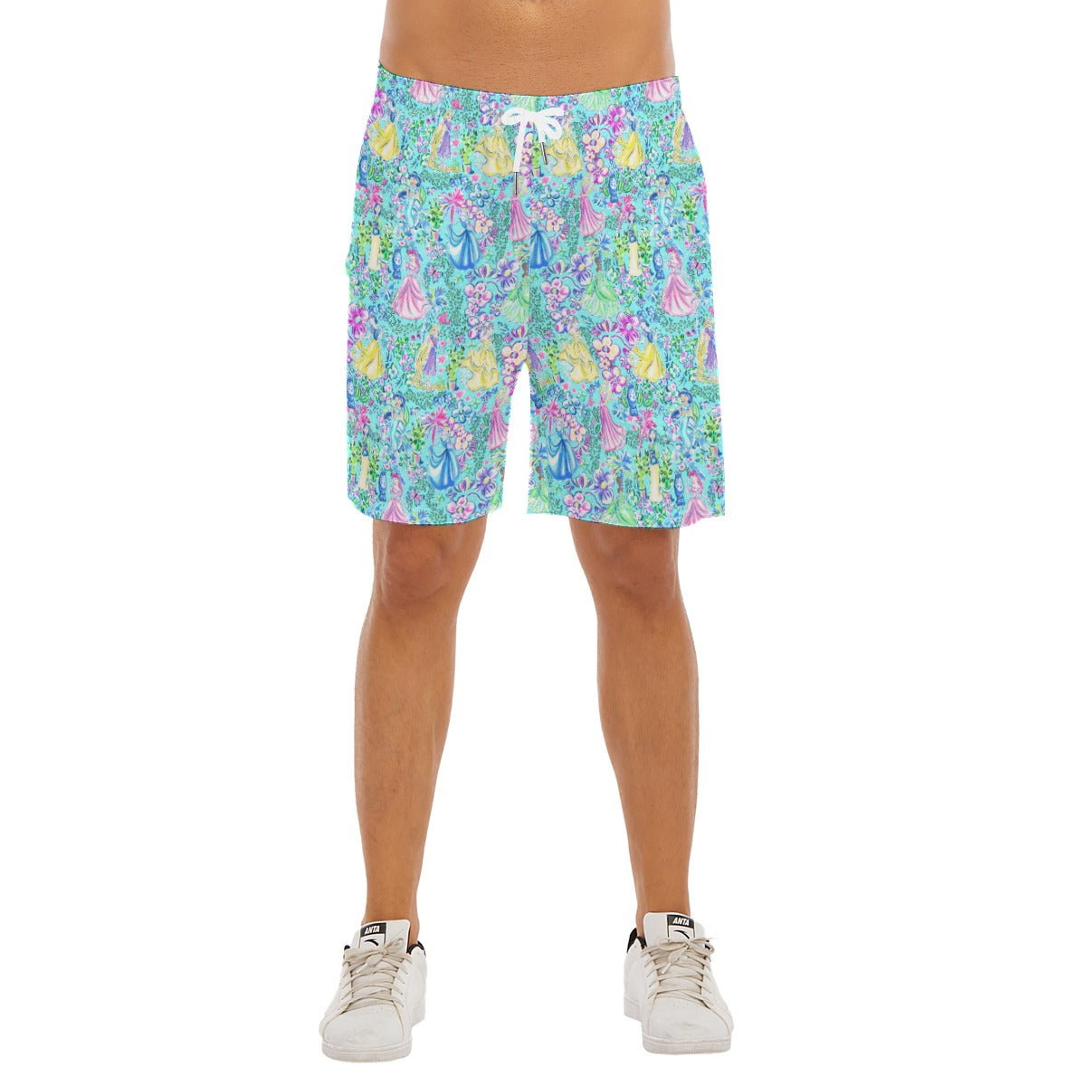 Bright Tropical Princess - Royal Garden Mashup - Men’s Pocket Beach Shorts