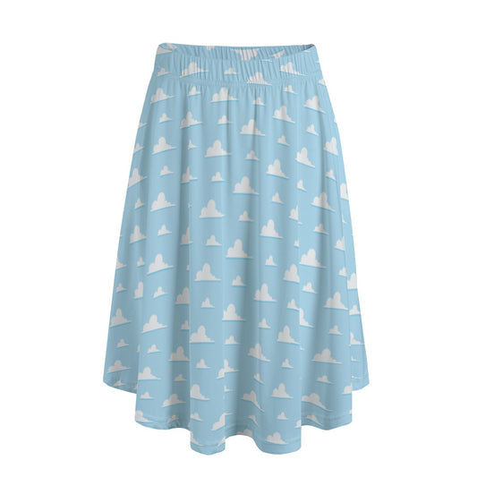 Andy’s Room Clouds - Women’s Pocket Midi Skirt
