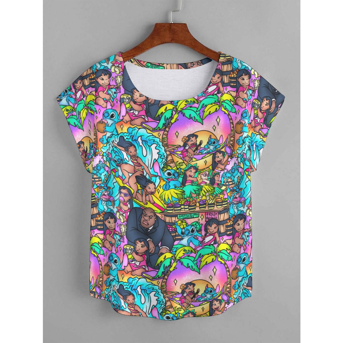 Ohana Island Storybook Scenes - Women’s Relaxed Fit Scoop Tee