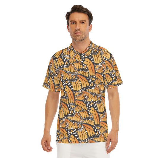Animal Print - Monarch Butterfly - Men's Polo Shirt