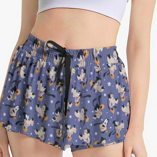 Funny Silly Dog - Women's Flowy Pocket Shorts