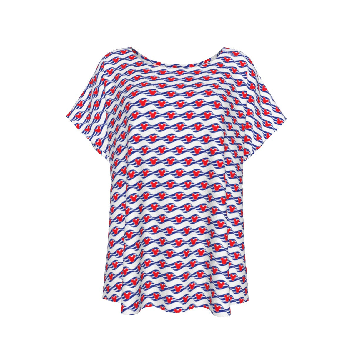Nautical Cruise Logo Print - Women’s Relaxed Fit Scoop Tee
