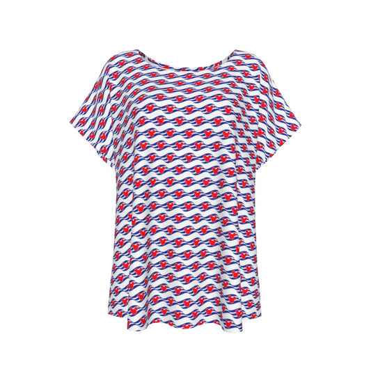 Nautical Cruise Logo Print - Women’s Relaxed Fit Scoop Tee