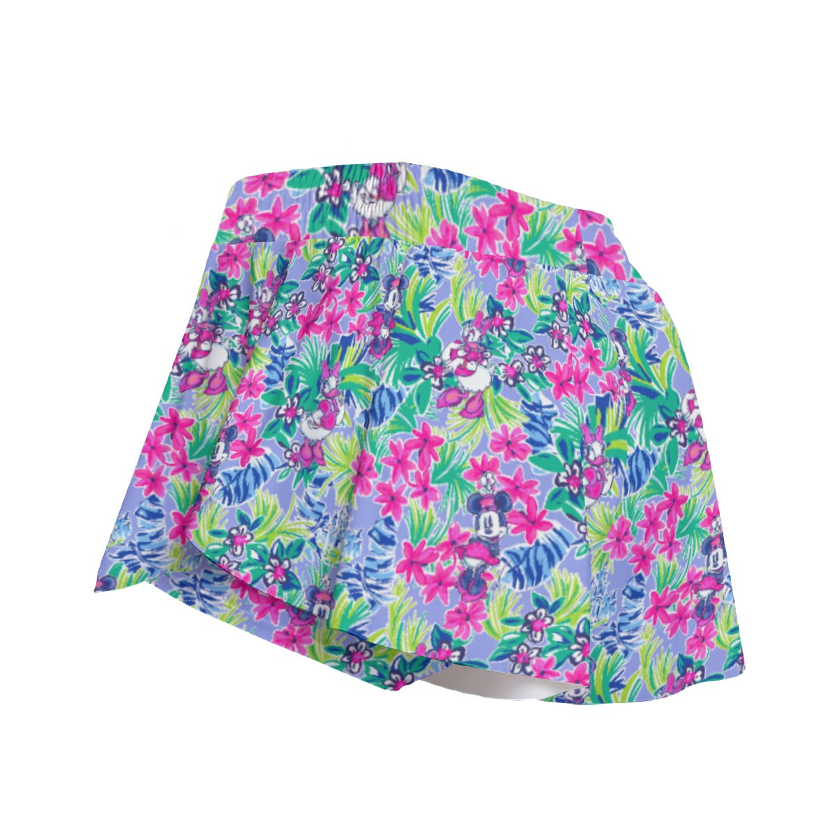 Bright Tropical Bliss - Island Mouse Duo - Women's Flowy Pocket Shorts