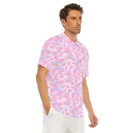 Pink Crystal Lunar Moths - Men's Polo Shirt