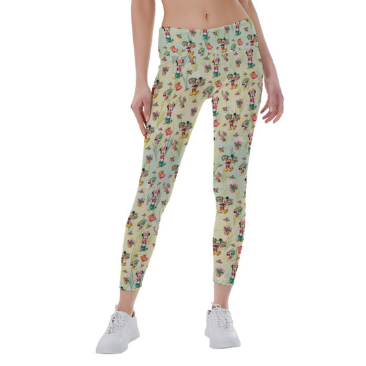 Garden Mouse Helpers at Work - Women's Yoga Leggings