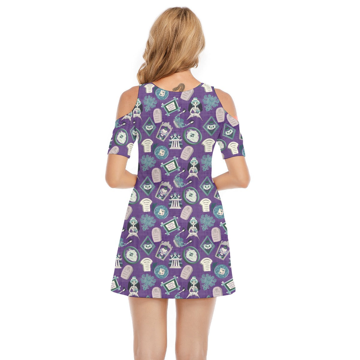 Tomb Sweet Tomb - Women's Cold Shoulder Cotton Dress