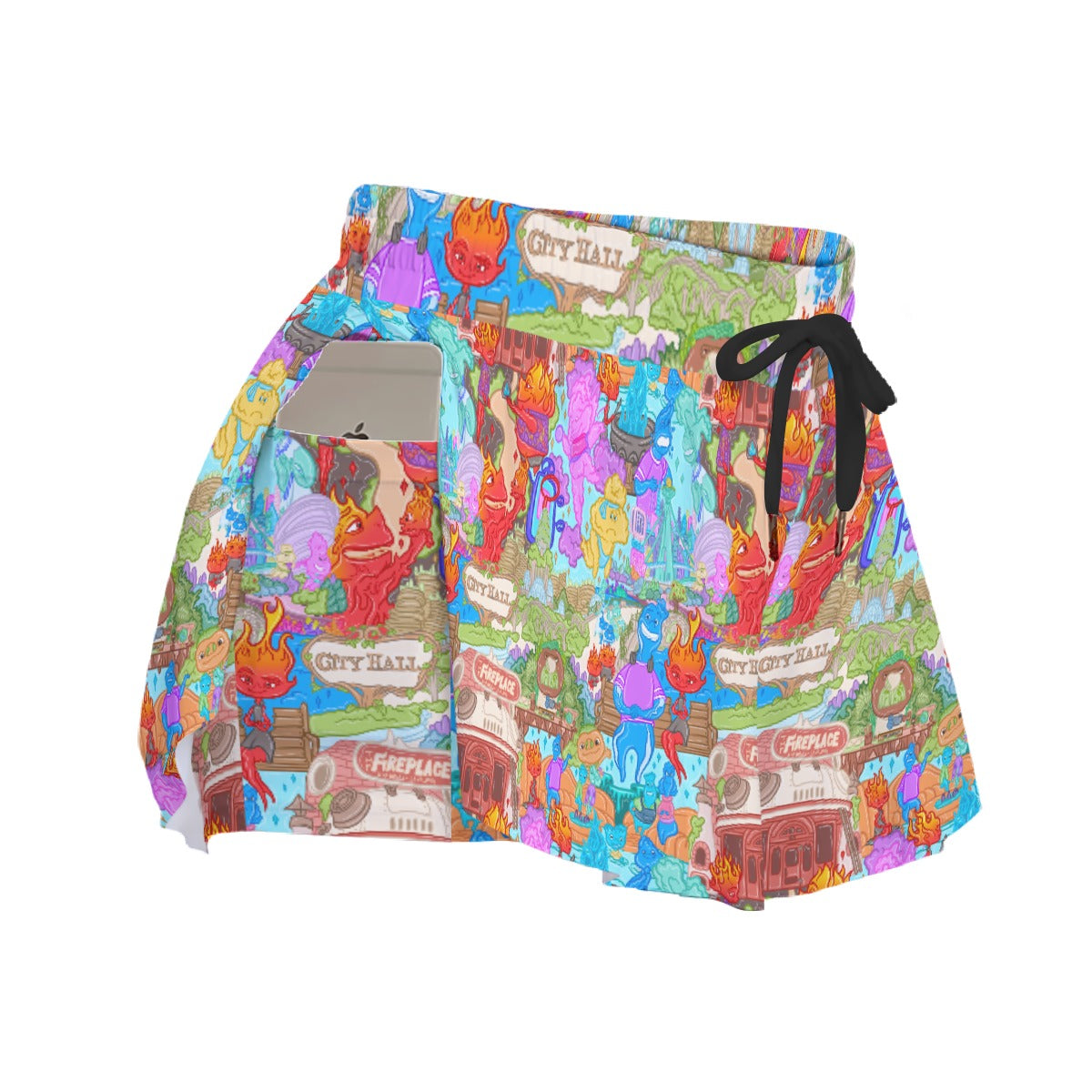 Element City Scene Collage - Women's Flowy Pocket Shorts