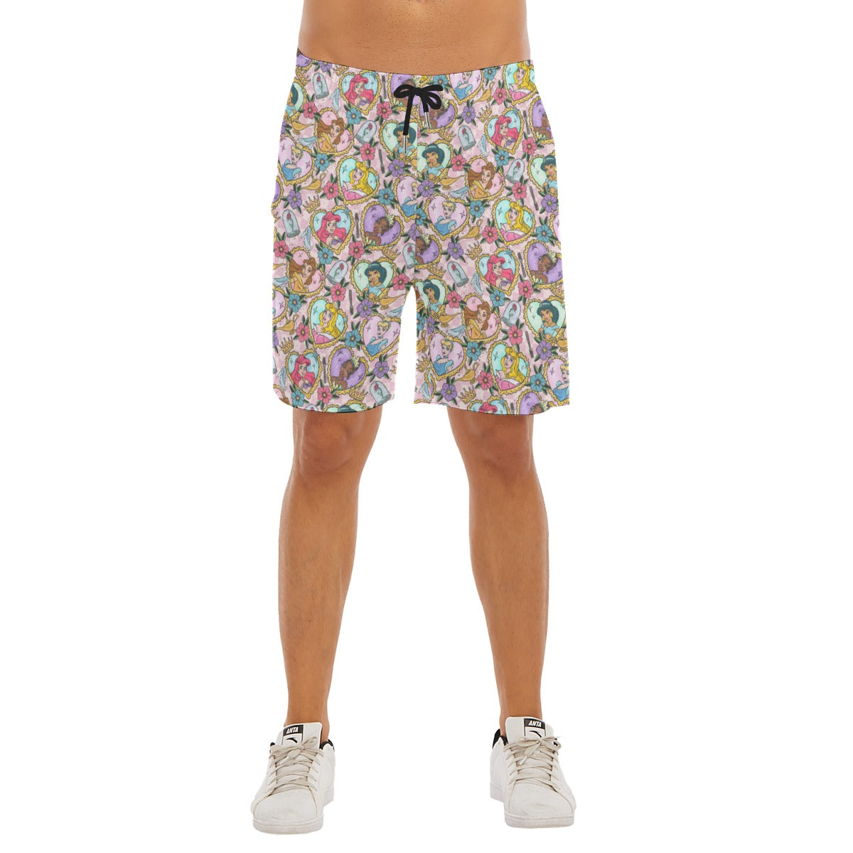 Tattoo Hearts Royal Icons - Men’s Pocket Beach Shorts